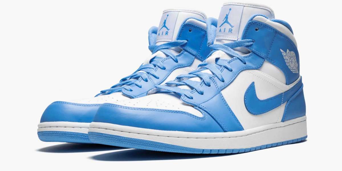 Can you find the hot sale 554724-106 Air Jordan 1 Mid Retro “UNC” Shoes?