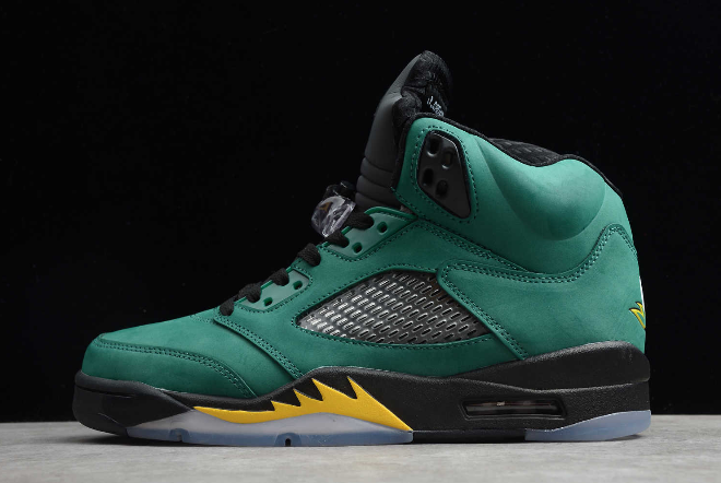 Air Jordan 5 “Oregon Ducks” Green/Black-Yellow 2020 Newest 454803-535