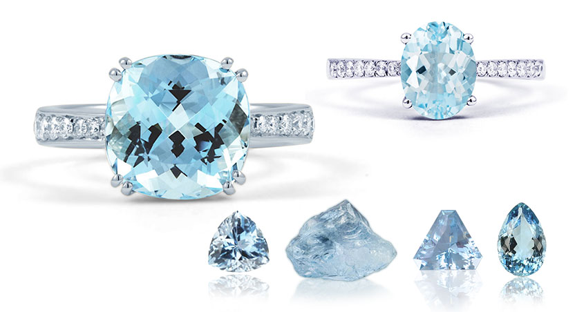 Aquamarine Rings - Diamond Boutique ®