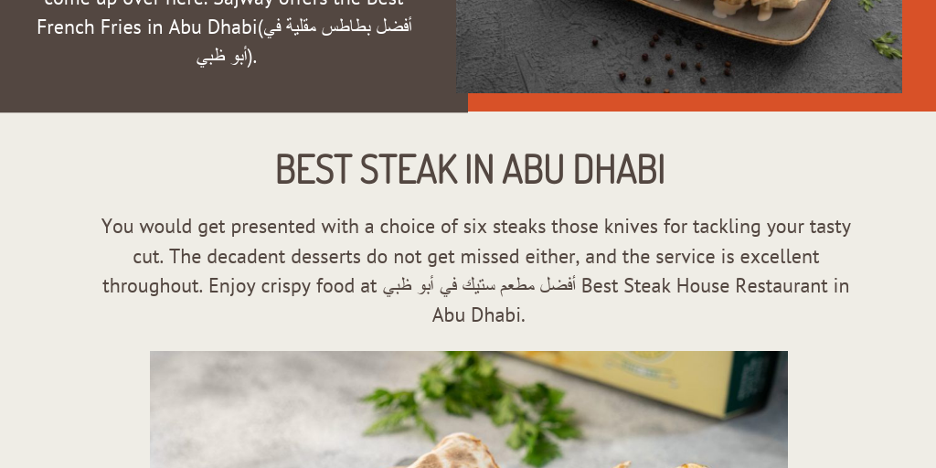Sajway Restaurant - Best Restaurant in Abu Dhabi For Anniversary - Infogram