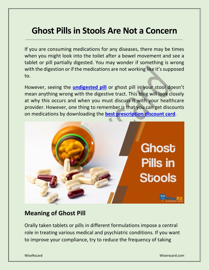 PPT - Ghost Pills in Stools Are Not a Concern PowerPoint Presentation, free download - ID:11978466