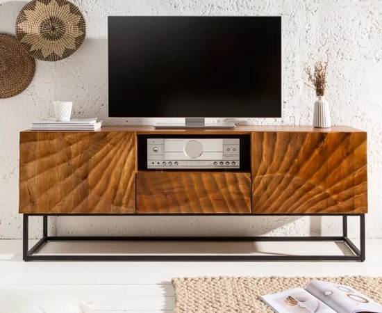 Buy Wave tv Cabinet natural Online in India | The Home Dekor