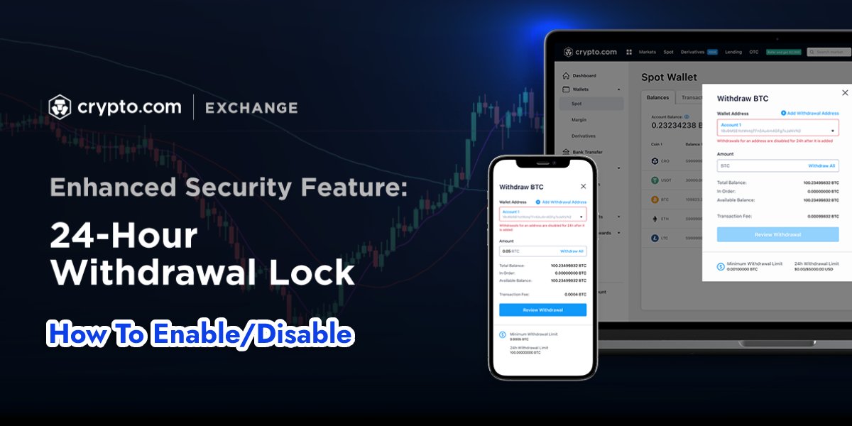 24h Withdrawal Lock on Crypto.com - How To Enable/Disable