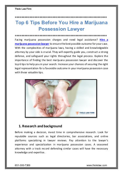 Hire a Marijuana Possession Lawyer