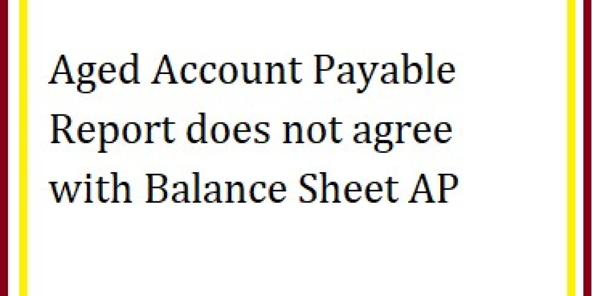Aged Account Payable Report does not agree with Balance Sheet AP