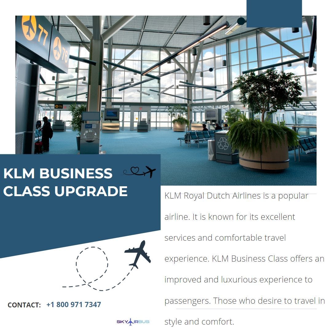 How to upgrade KLM flight?. Flying with KLM can be a comfortable… | by Michaelrodgers | Jun, 2023 | Medium