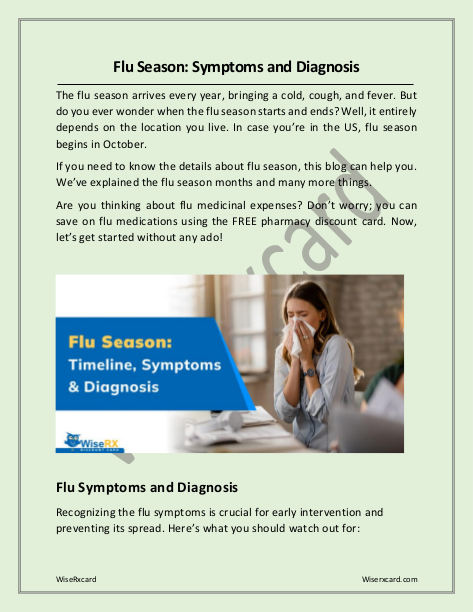 Flu Season Symptoms and Diagnosis