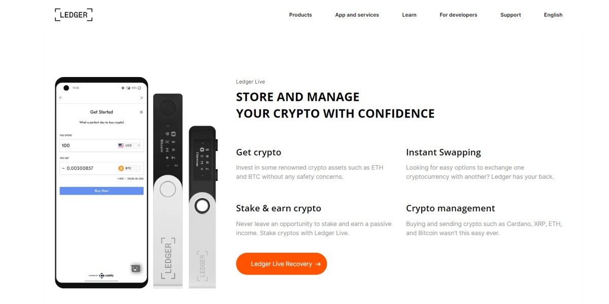 What is the use of Ledger Live App with a hardware wallet?