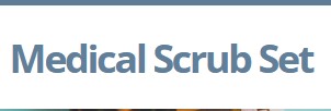 Medical scrub set