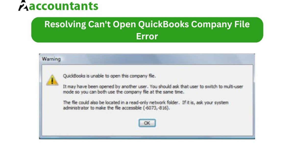Resolving Can't Open QuickBooks Company File Error