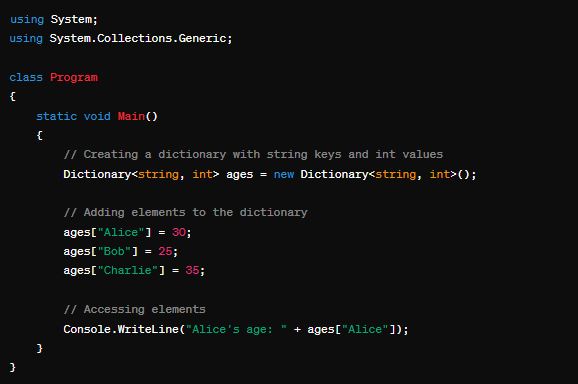 Using Dictionary in C# - Comprehensive Guide | CSharpMaster