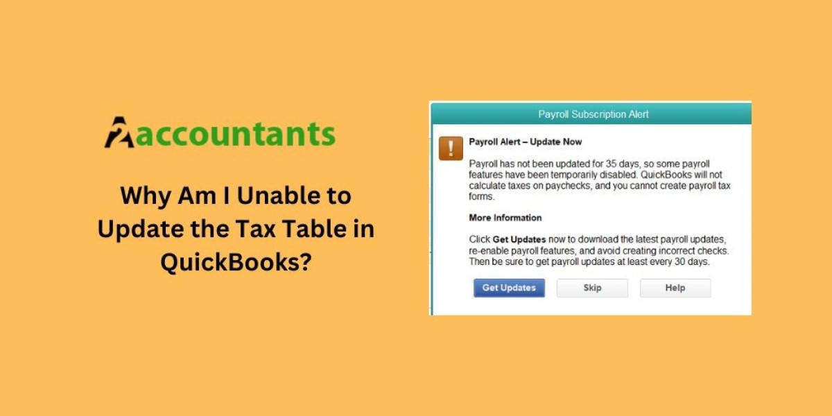 Why Am I Unable to Update the Tax Table in QuickBooks?
