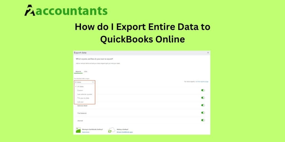 How do I Export Entire Data to QuickBooks Online