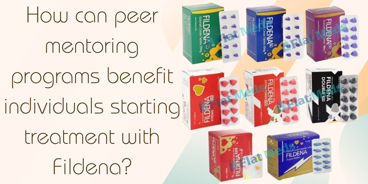 How can peer mentoring programs benefit individuals starting treatment with Fildena?