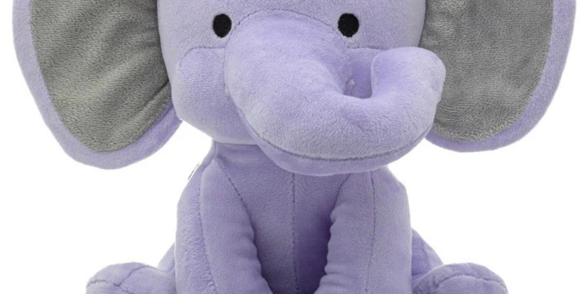 purple stuffed elephants