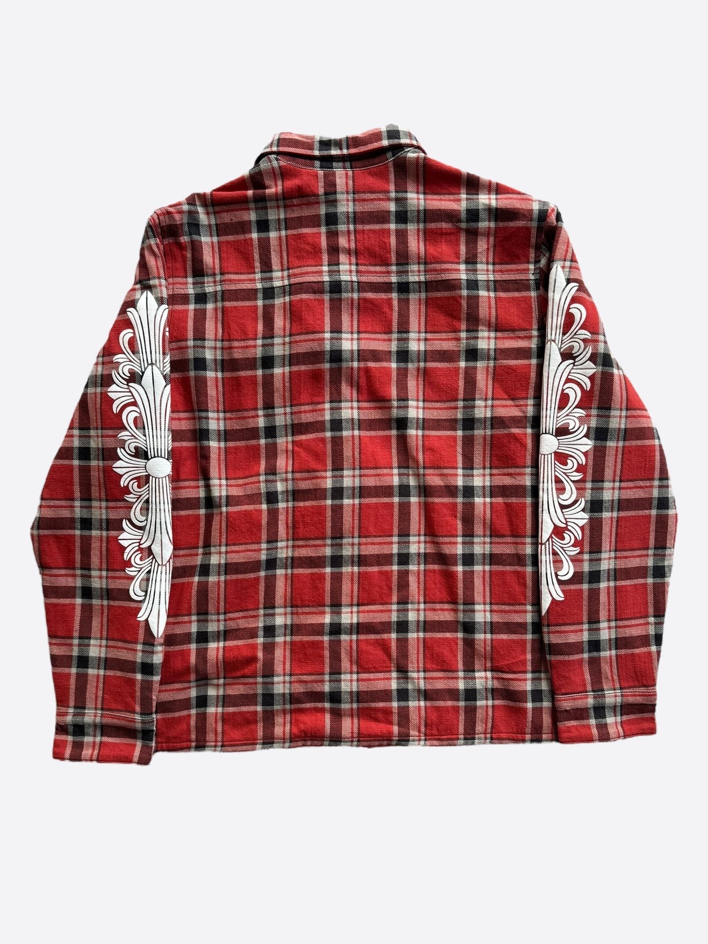 red chrome hearts plaid shirt