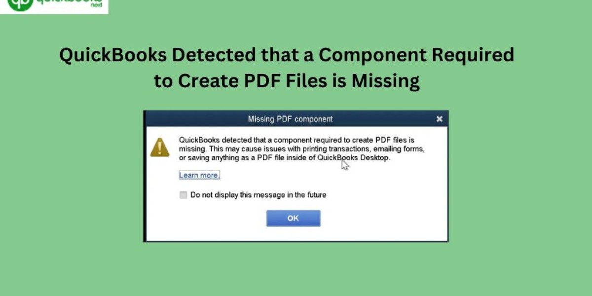 QuickBooks Detected that a Component Required to Create PDF Files is Missing