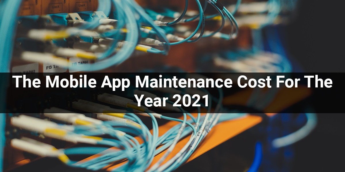 The Mobile App Maintenance Cost For The Year 2021