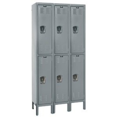 Employee Locker 12x18x72 Dbl Tr, 3 Wide Grey Profile Picture