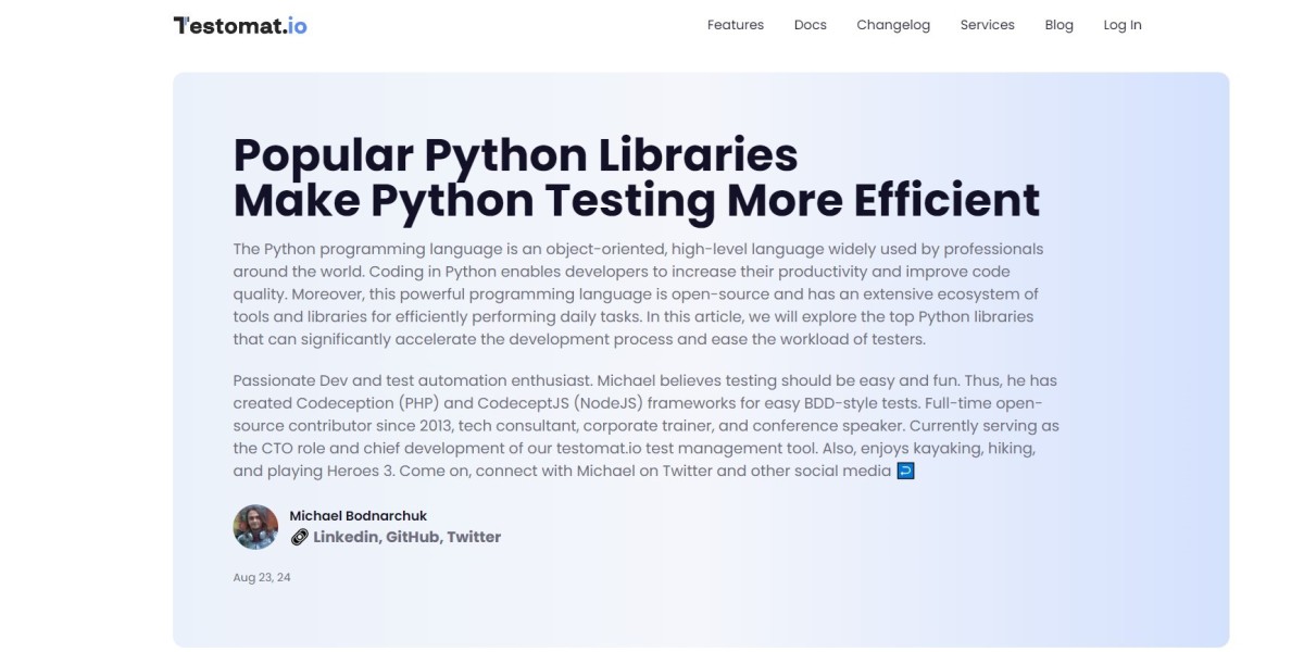 Popular Python Libraries to Make Python Testing More Efficient: Enhance Your Testing with Proven Tools