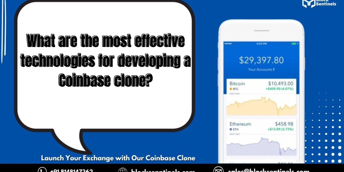 What are the most effective technologies for developing a Coinbase clone?