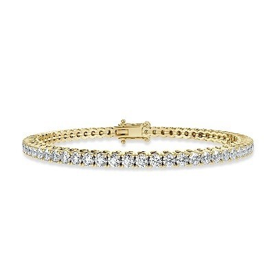 5.00 Cts Round Diamond Claw Set Tennis Bracelet Natural Diamonds In 9K Yellow Gold Profile Picture