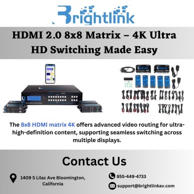 HDMI 2.0 8x8 Matrix – 4K Ultra HD Switching Made Easy Profile Picture